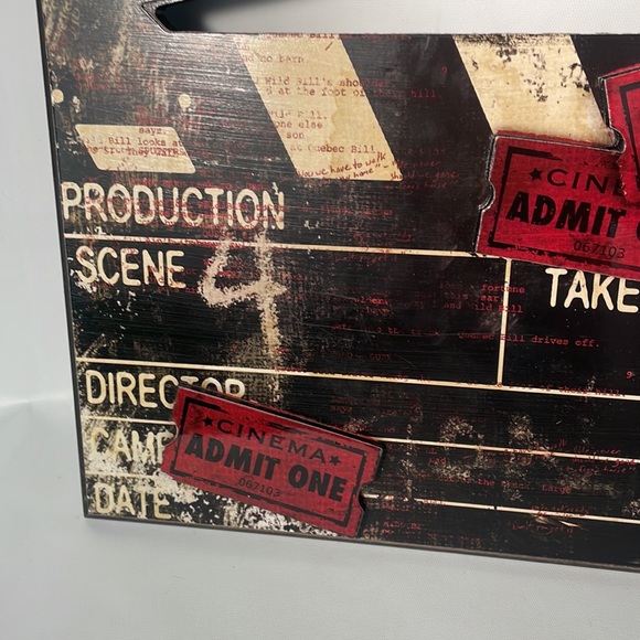 vintage wooden novelty home theatre wall decor * perfect for Halloween - Picture 4 of 12